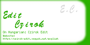 edit czirok business card